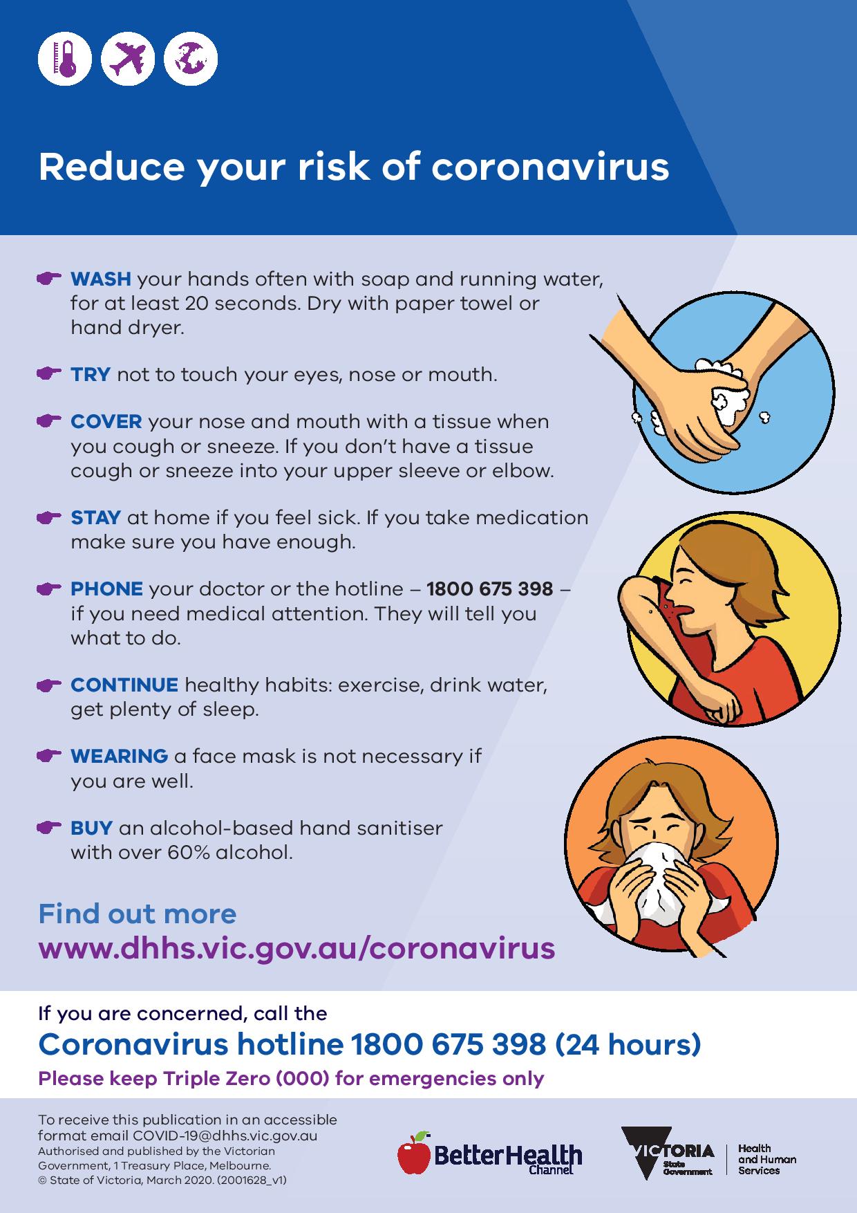 Reduce Your Risk Of Coronavirus Poster For Buses 15 3 20 Page 001